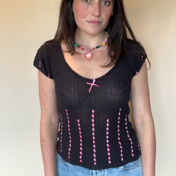 Y2K BETSEY JOHNSON KNIT TOP - Picture 2 of 5